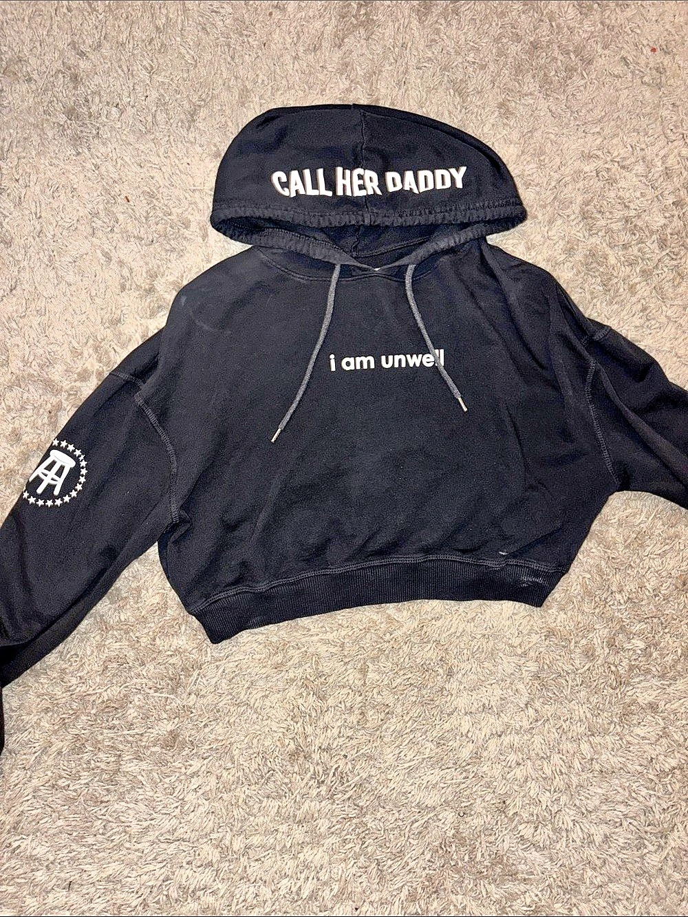 Barstool Sports Call Her Daddy I Am Unwell Cropped Hoodie